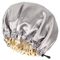 Bonnet en satin gris