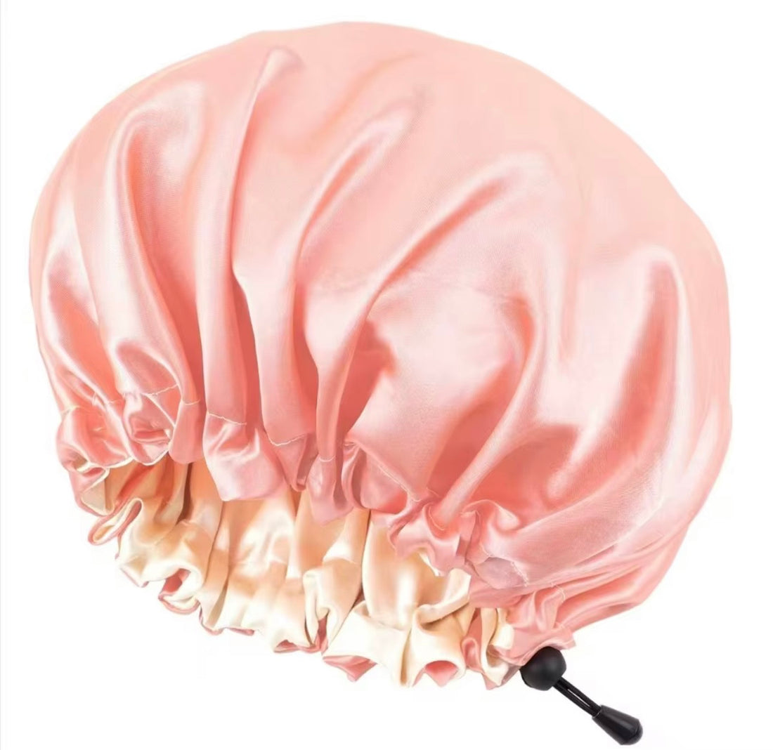 bonnet en satin Rose