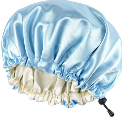 Bonnet en satin Bleu clair